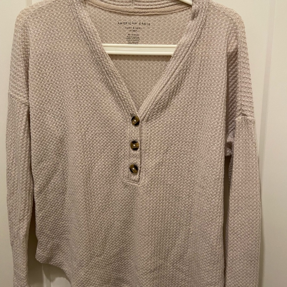 American Eagle Waffle Relaxed Top